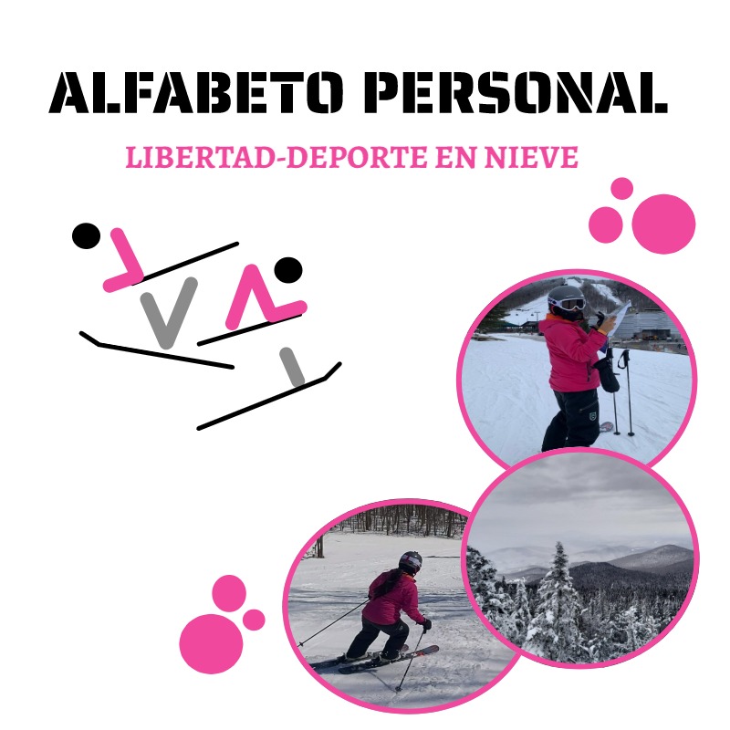 Alfabeto esquí y logotipo personal
