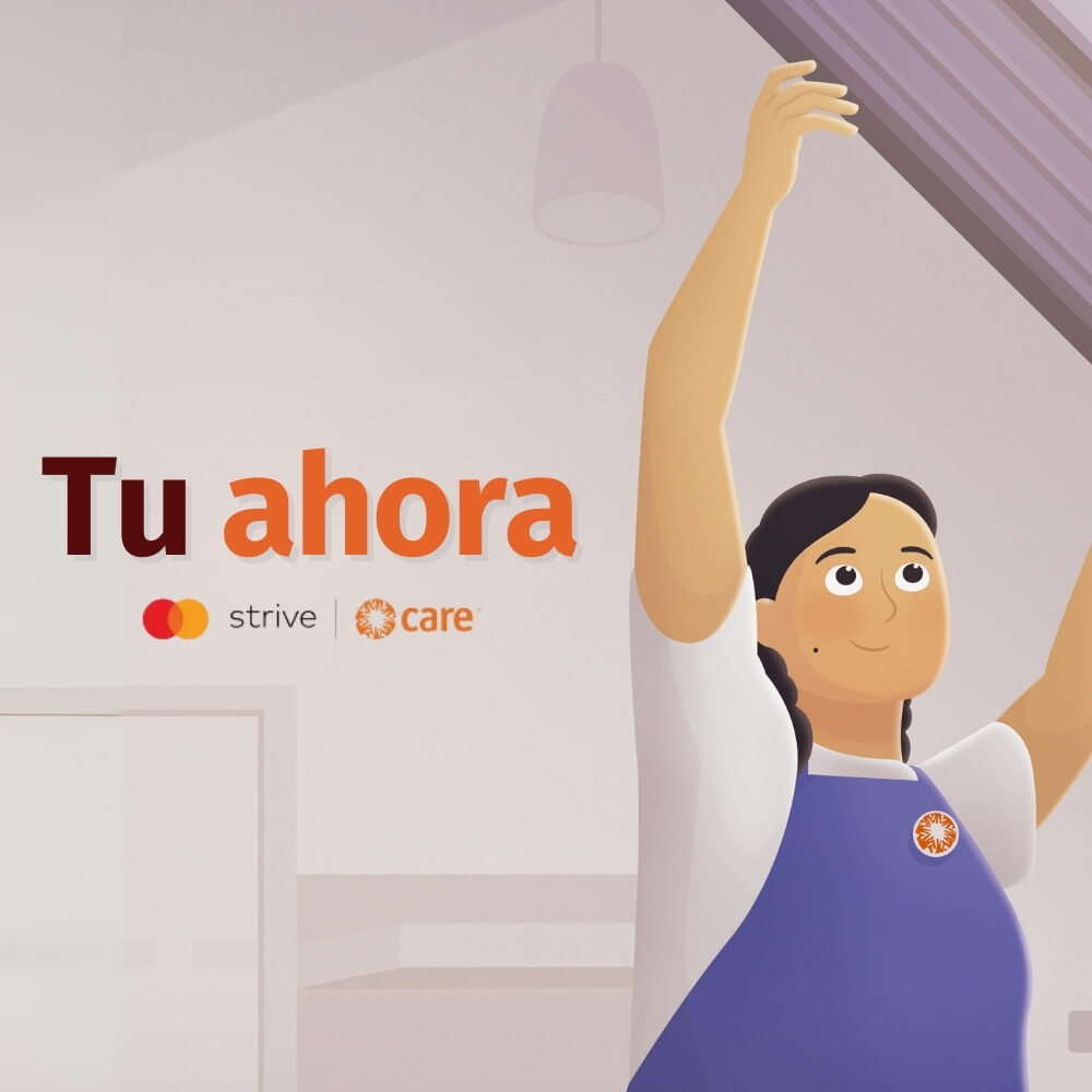 Campaña publicitaria para el proyecto STRIVE WOMEN de CARE